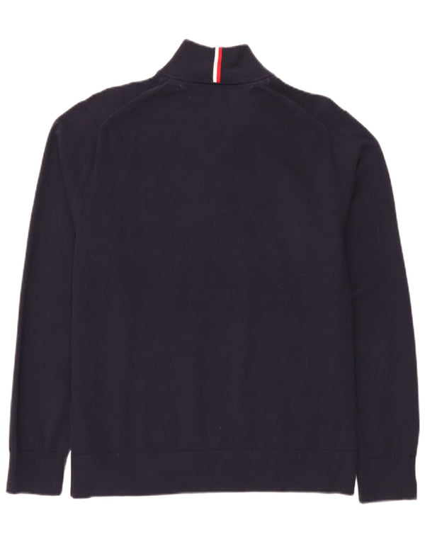 Tommy Hilfiger muški džemper s izrezom s patentnim zatvaračem XL tamnoplavi pamuk