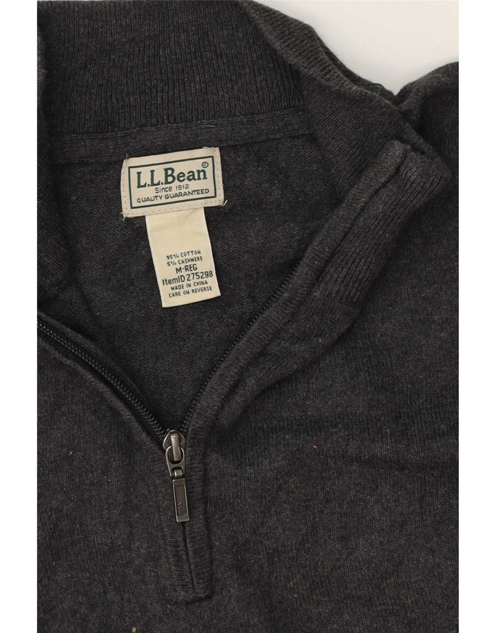 L.L.Bean muški džemper srednjeg kroja s izrezom i srednjim sivim klasičnim krojem