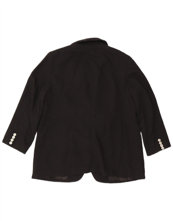 Ženska jakna s 2 gumba Ralph Lauren US 14 XL crna vuna
