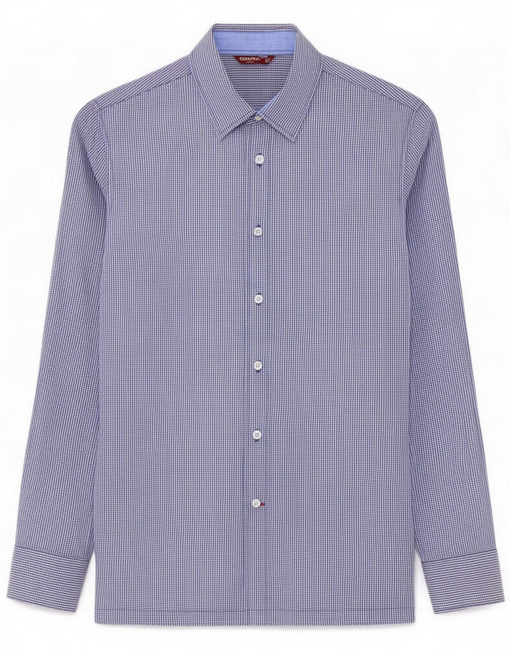 Carrera muška košulja Medium Blue Gingham Cotton