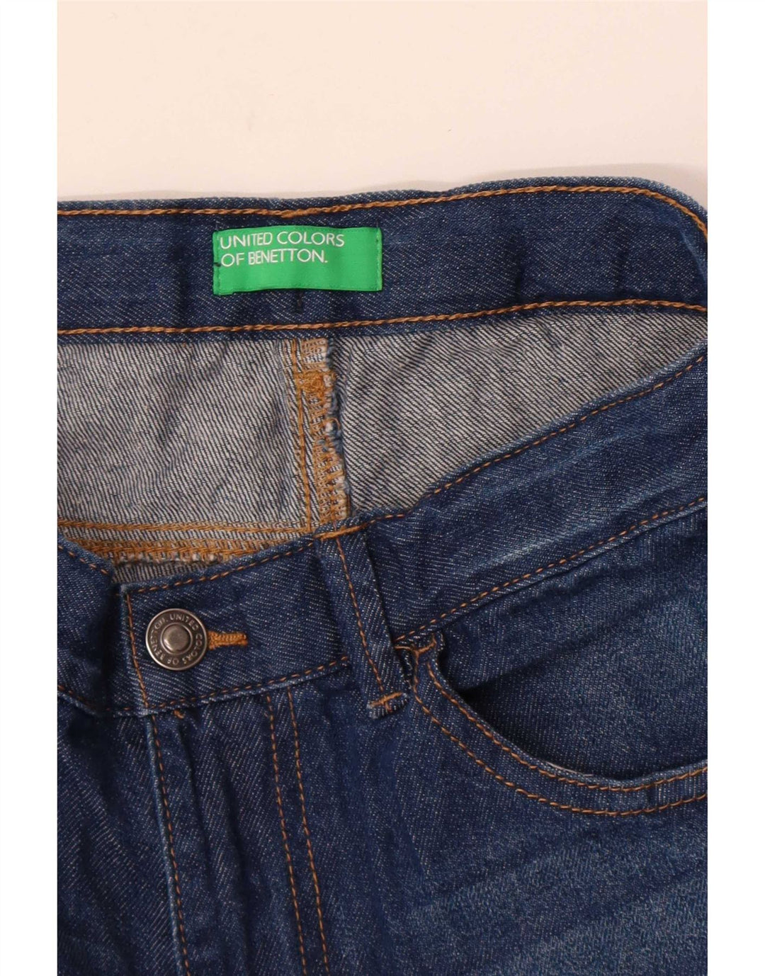 Benetton ženske ravne traperice Graphic W26 L26 plave