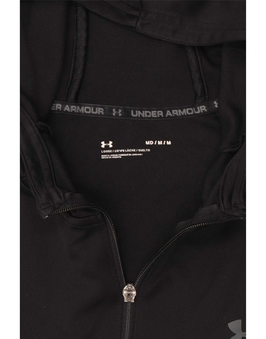 Under Armour muški pulover s kapuljačom na patentni zatvarač srednje crne boje