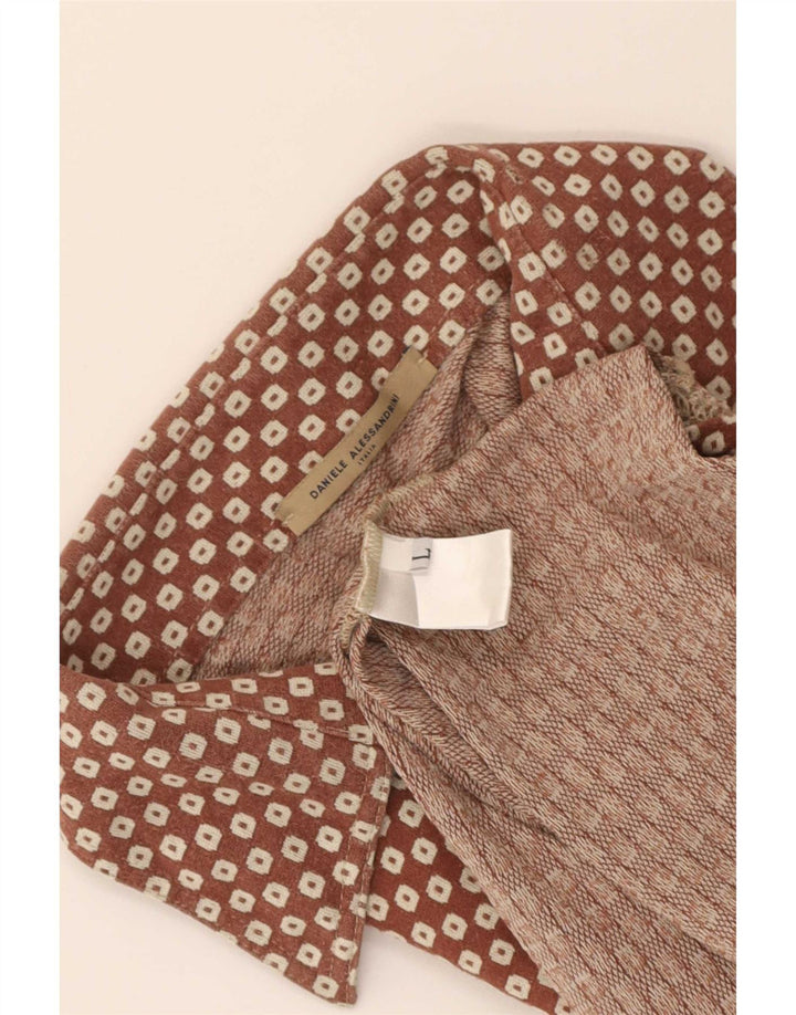 Daniele Alessandrini ženski pulover košulja UK 16 Large Brown Geometric