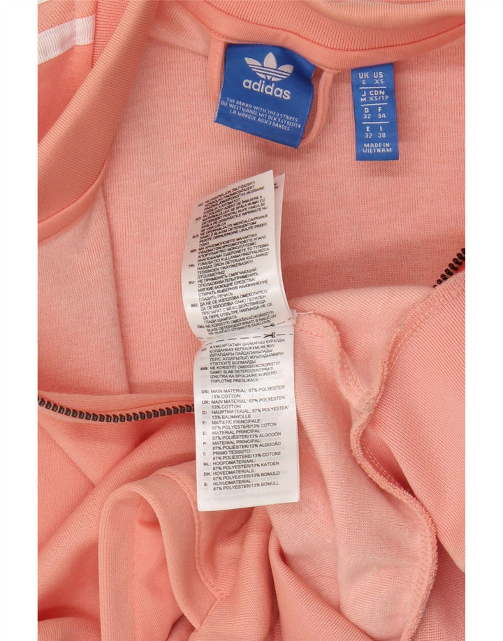 Adidas ženska gornja jakna trenirke UK 6 XS narančasta poliester