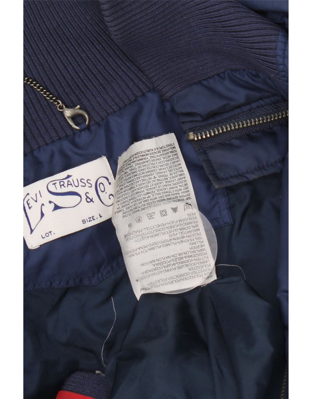 Levi's ženska podstavljena jakna UK 16 veliki tamnoplavi poliester