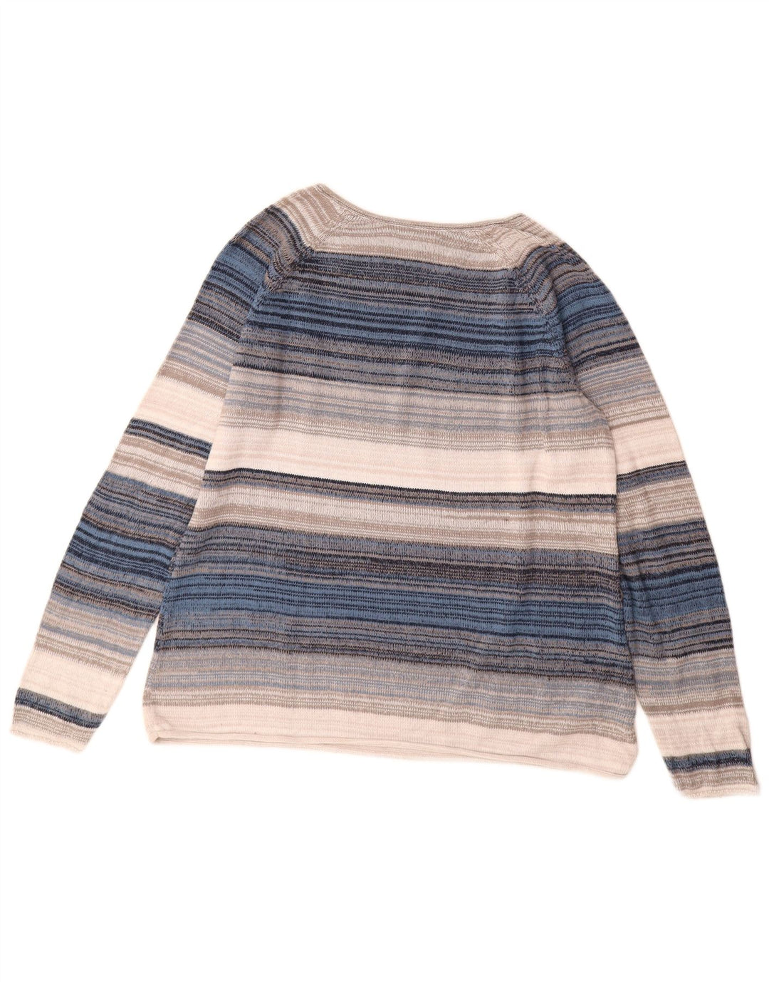 EDDIE BAUER Ženski džemper s V-izrezom UK 18 XL na višebojne pruge