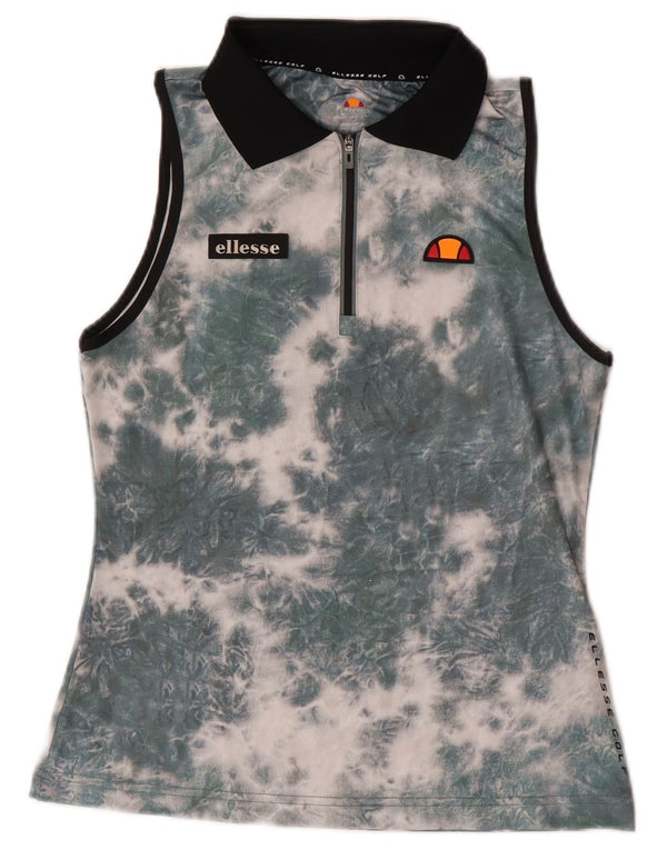 Ellesse ženska polo majica s izrezom bez rukava UK 8 Small Green Tie Dye