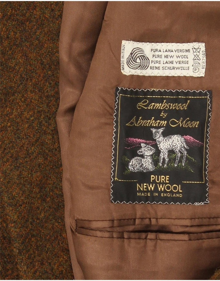 Vintage muški sako sa 2 gumba IT 48 srednje smeđe pjegave djevičanske vune