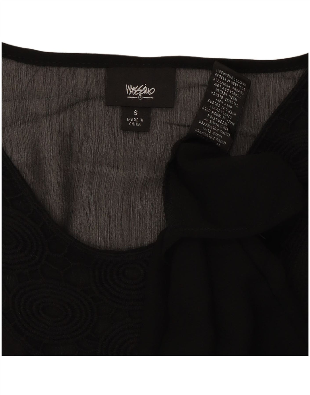 Mossimo ženska haljina za plažu UK 10 Mala crna poliesterska