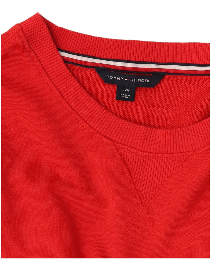 Tommy Hilfiger Ženska majica s kratkim rukavima UK 16 Velika crvena