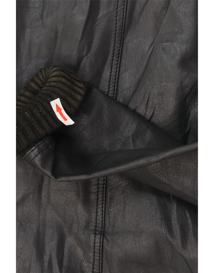 XDYE muška bomber kožna jakna UK 42 XL crna koža