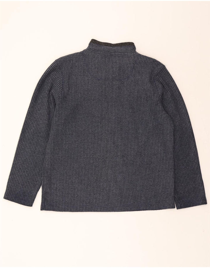 WEIRD FISH Mens Zip Neck Sweatshirt Jumper Large Navy Blue Polyester Vintage Weird Fish and Second-Hand Weird Fish from Messina Hembry 