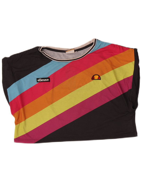 Ellesse ženska majica kratkih rukava s grafičkim motivima UK 14 srednje crne pruge