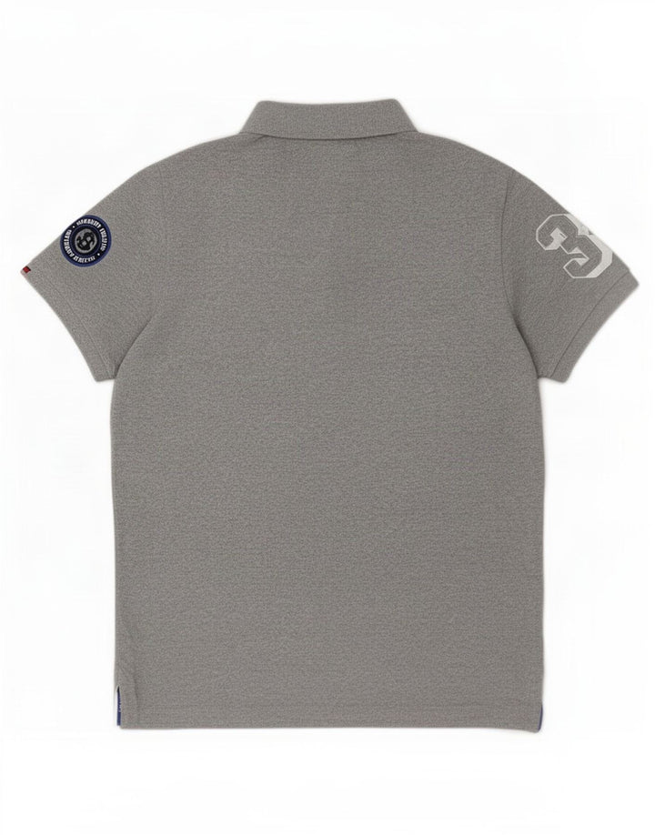 Superdry muška grafička polo majica srednje sivi pamuk