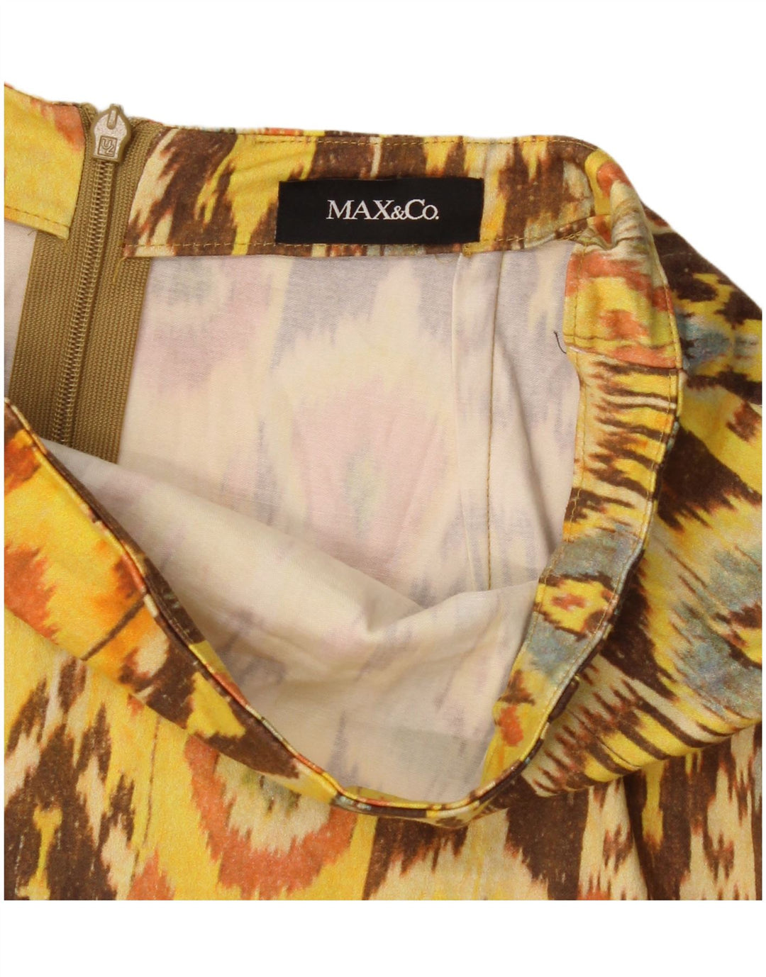 Max & Co. Ženska suknja A-kroja W26 Mala žuta Ikat