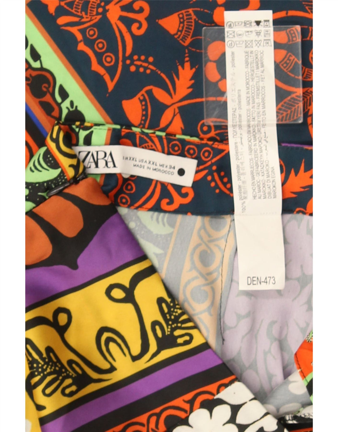 Zara ženska midi suknja 2XL W36 raznobojni patchwork poliester