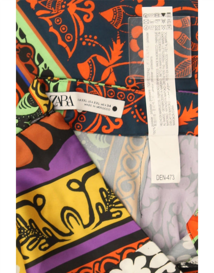 Zara ženska midi suknja 2XL W36 raznobojni patchwork poliester