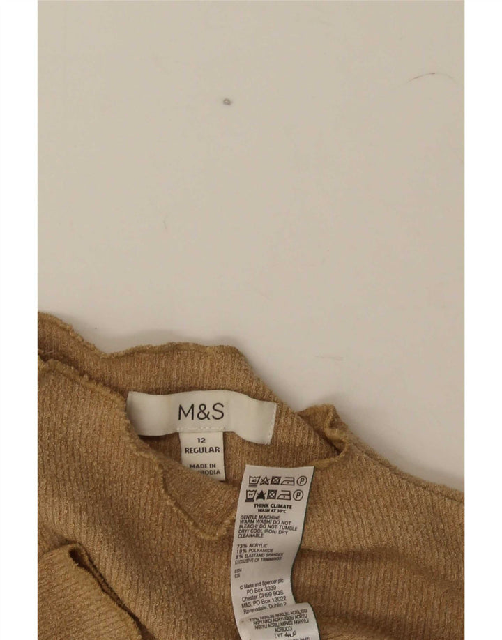 Marks & Spencer gornji dio ženske bluze UK 12 srednje smeđa akril