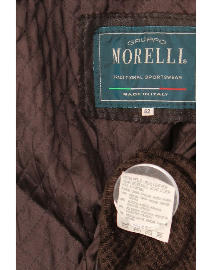 VINTAGE muška kožna jakna IT 52 XL smeđa koža