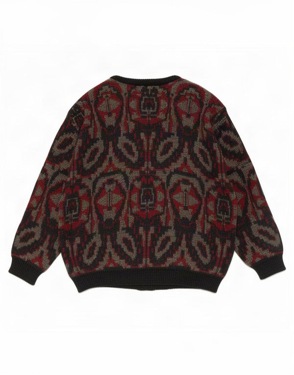 Vintage Mens Cardigan Sweater 2XL Multicoloured Floral
