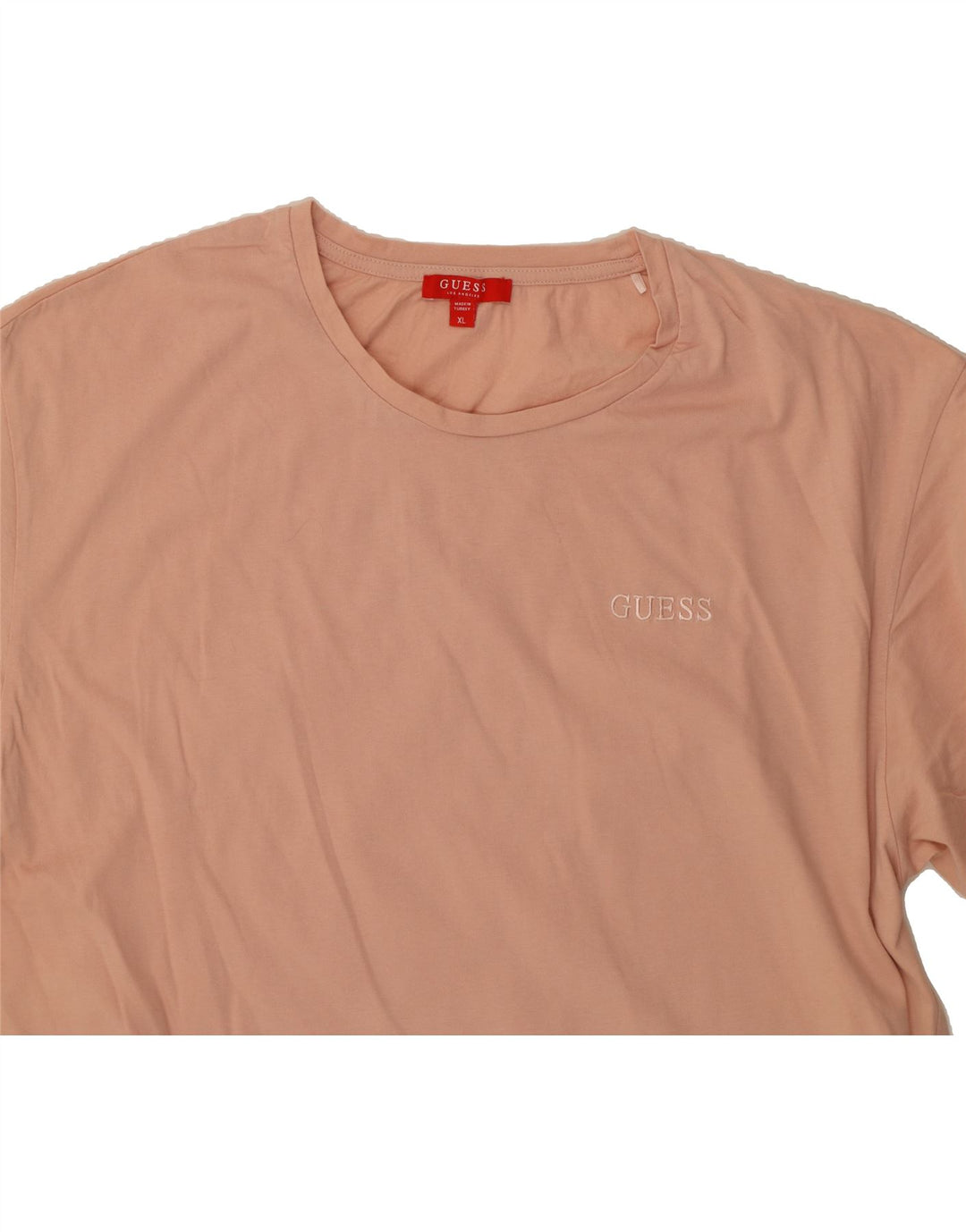 GUESS Mens T-Shirt Top XL Pink Cotton Vintage Guess and Second-Hand Guess from Messina Hembry 