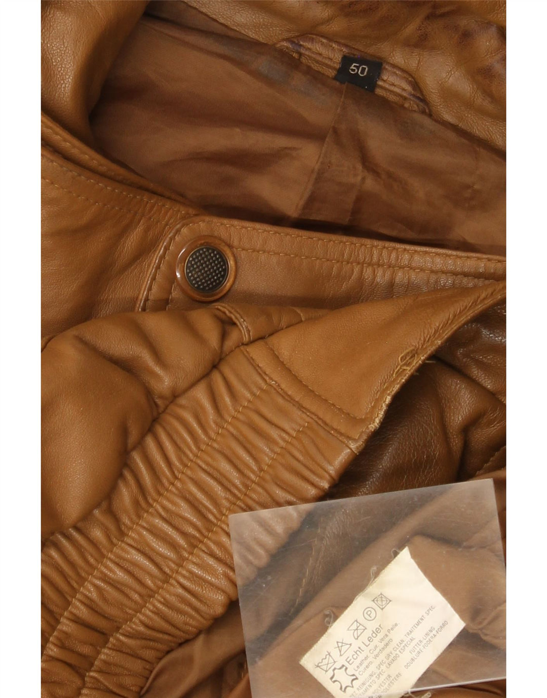 Vintage muška bomber kožna jakna EU 50 velika smeđa koža