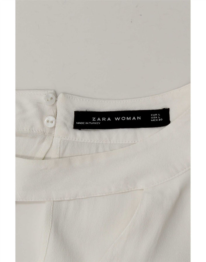 Zara ženski gornji dio bluze 3/4 rukava UK 16 velika bijela