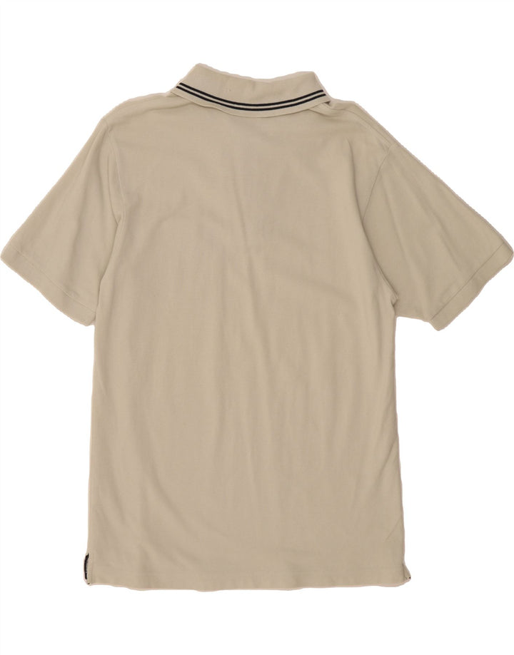 CHAMPION Mens Polo Shirt Large Off White Cotton Vintage Champion and Second-Hand Champion from Messina Hembry 