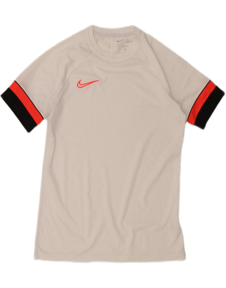 NIKE Womens T-Shirt Top UK 14 Medium White Colourblock Polyester Vintage Nike and Second-Hand Nike from Messina Hembry 