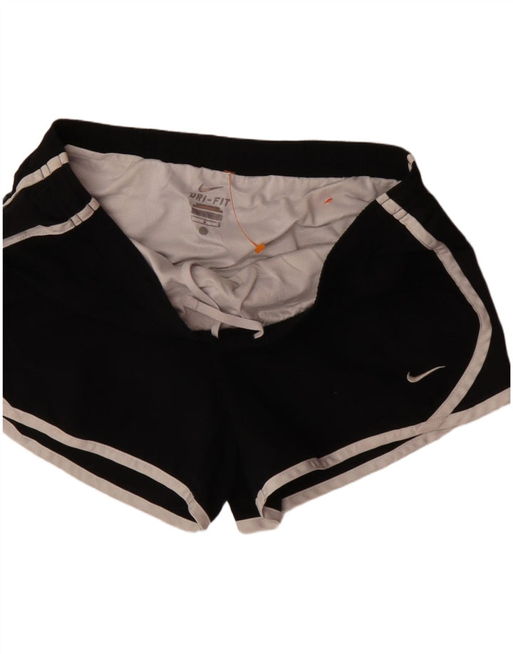 NIKE Ženske Dri Fit Sportske kratke hlače UK 12 Srednje crni poliester