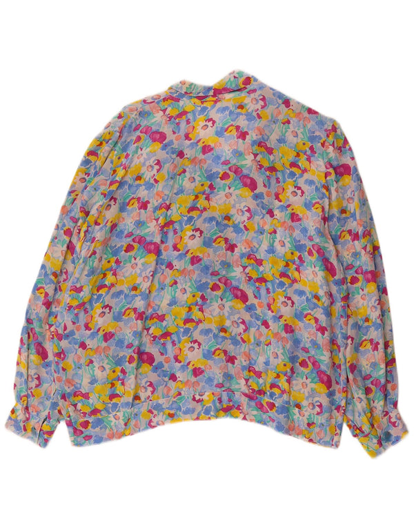 Vintage ženska košulja bluza UK 18 XL Raznobojno cvjetno
