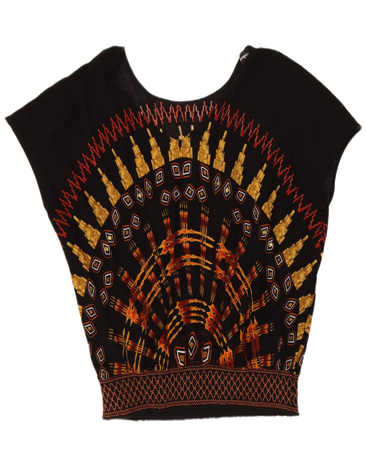 Desigual gornji dio ženske bluze UK 16 Large Black Geometric