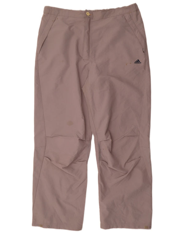 Adidas muške ravne chino hlače XL W40 L32 sivi poliester