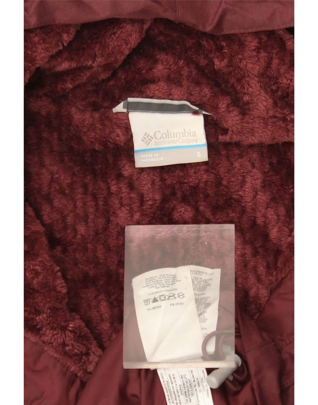 COLUMBIA ženska prevelika vjetrovka s kapuljačom UK 10 Small Burgundy