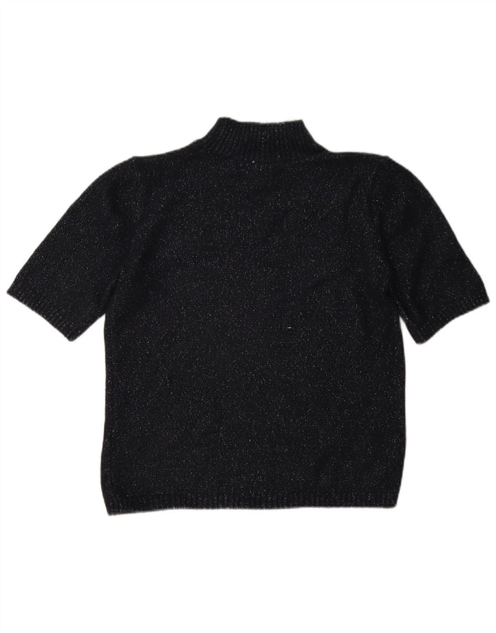 Marks & Spencer ženski džemper s kornjačičastim ovratnikom UK 10 Small Black Flected