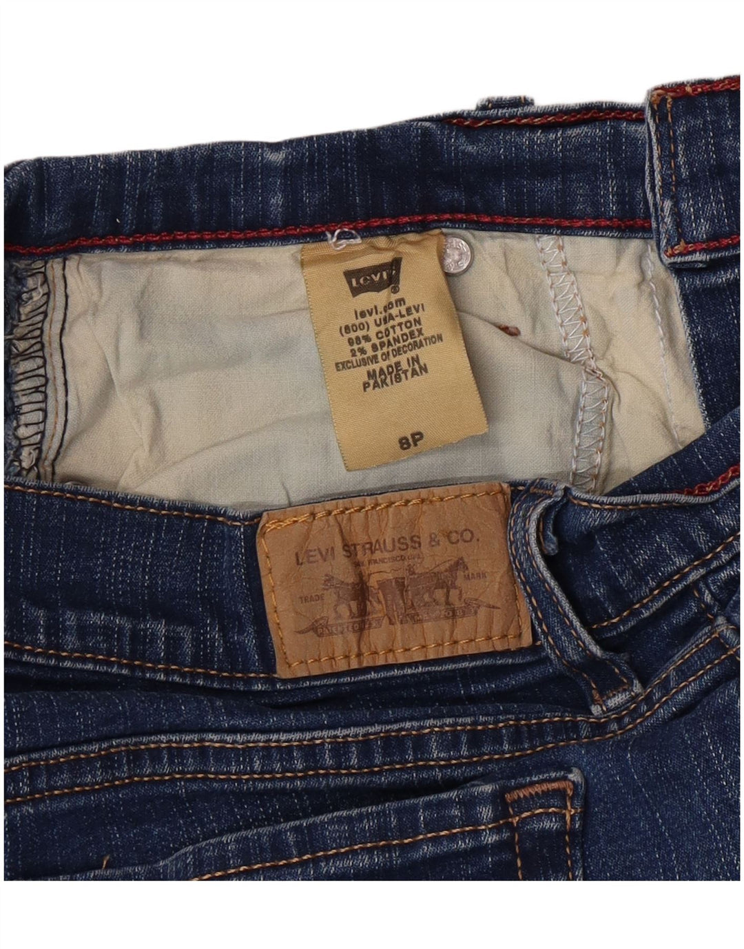 LEVI'S Womens 512 Perfectly Slimming Capri Jeans US 8 Medium W26 L18 Blue