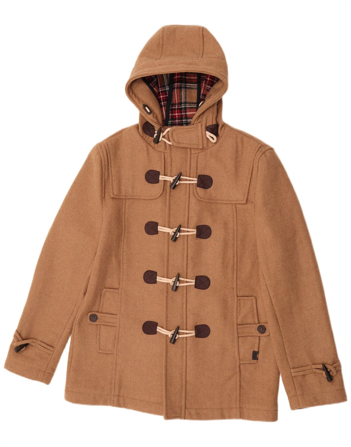 Pull & Bear muški duffle kaput s kapuljačom UK 42 XL bež poliester