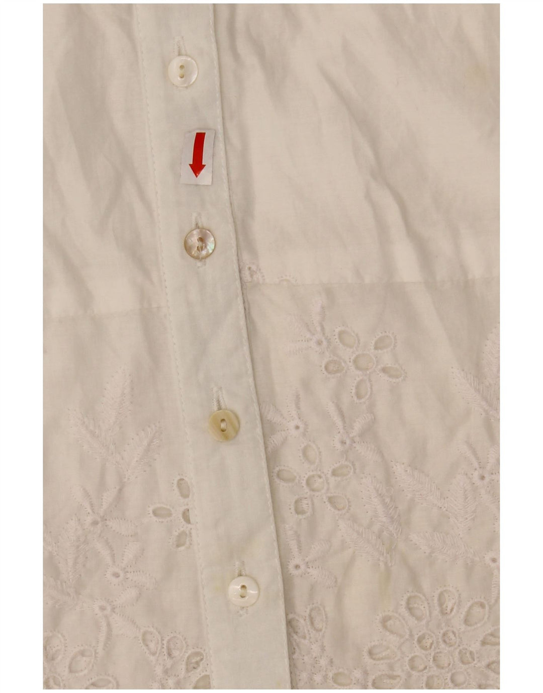 WAREHOUSE Ženska košulja kratkih rukava UK 10 Mali bijeli poliester