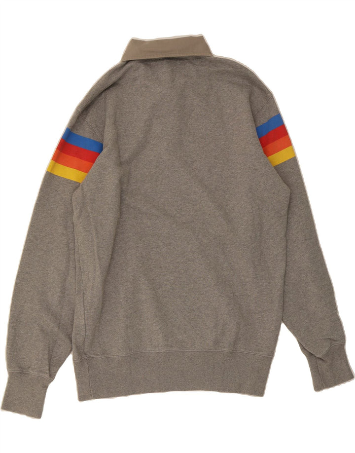 MC2 SAINT BARTH  Mens Polo Neck Sweatshirt Jumper Large Grey Colourblock Vintage MC2 SAINT BARTH and Second-Hand MC2 SAINT BARTH from Messina Hembry 