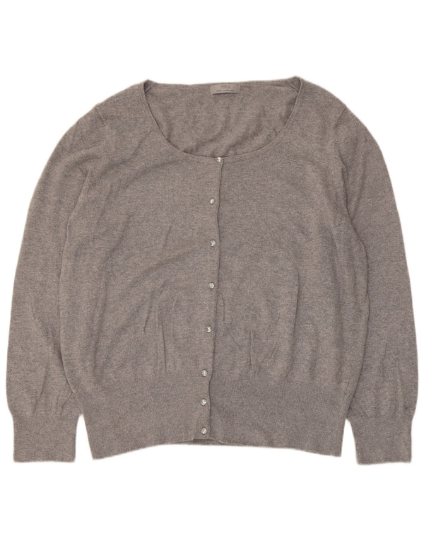 MARKS & SPENCER Ženski džemper kardigan UK 26/28 5XL Siva viskoza