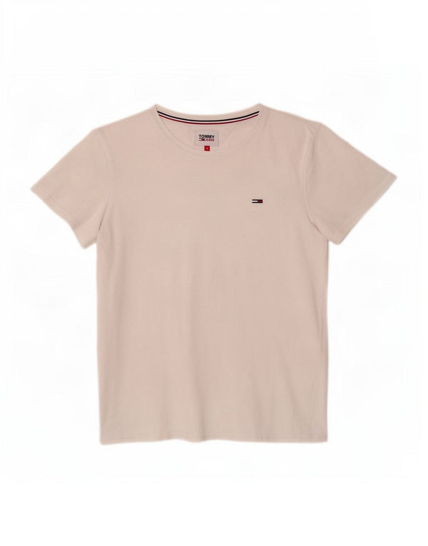 Tommy Hilfiger Ženska majica kratkih rukava UK 12 Srednje bijeli pamuk