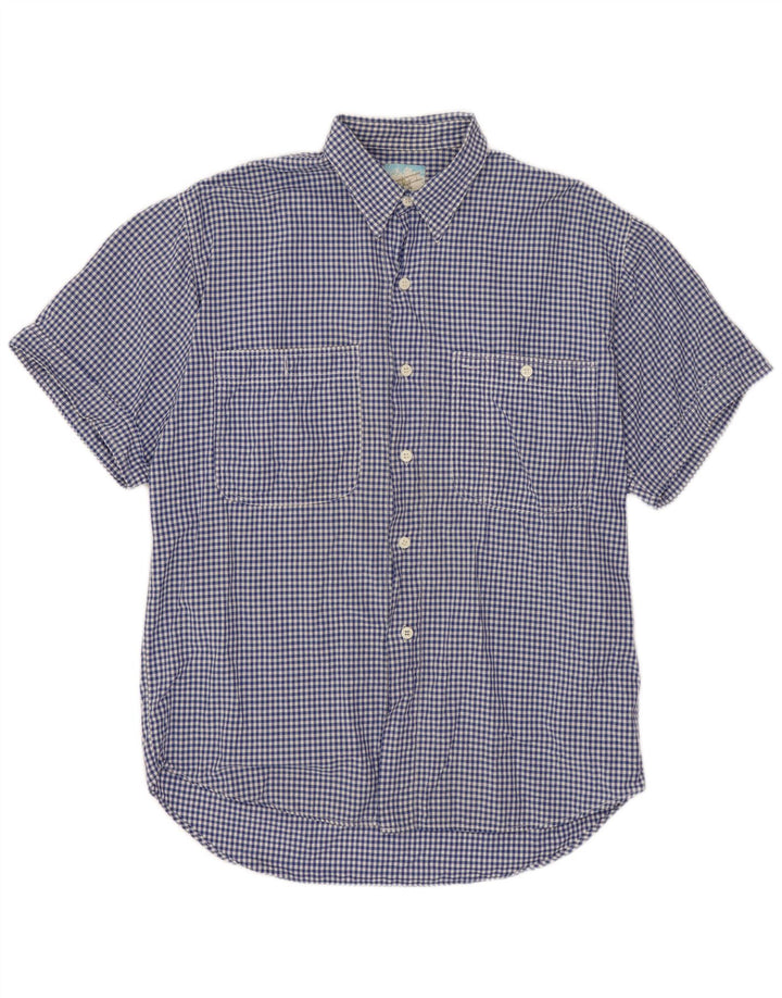 BENETTON muška majica kratkih rukava XL plava gingham