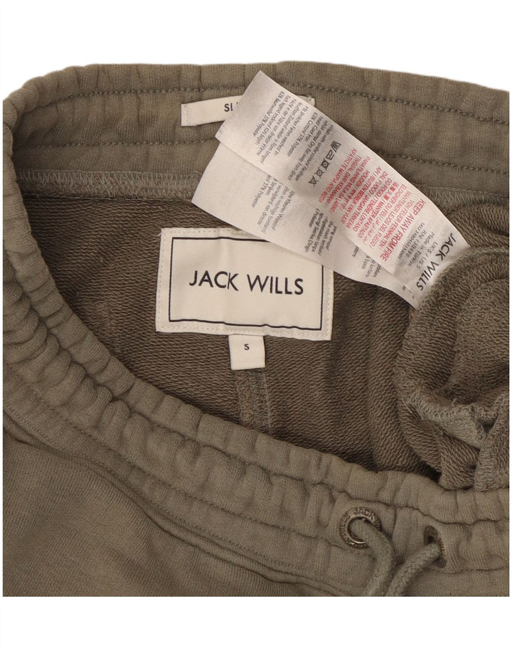 JACK WILLS Muška uska trenirka s grafičkim hlačama Joggers Male kaki pamučne hlače