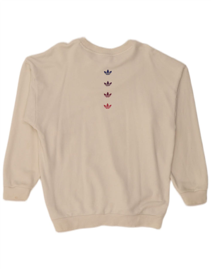 Adidasov ženski džemper s velikim grafičkim motivom UK 10 Small Off White