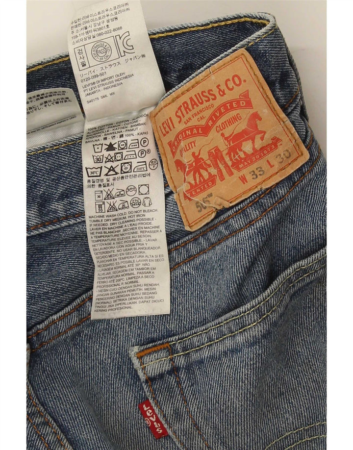Levi's muške 505 ravne traperice W33 L30 plavi pamuk