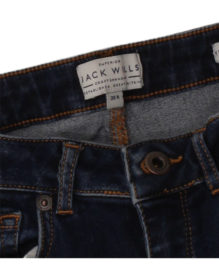 JACK WILLS Womens Skinny Jeans W26 L29 Navy Blue Polyester