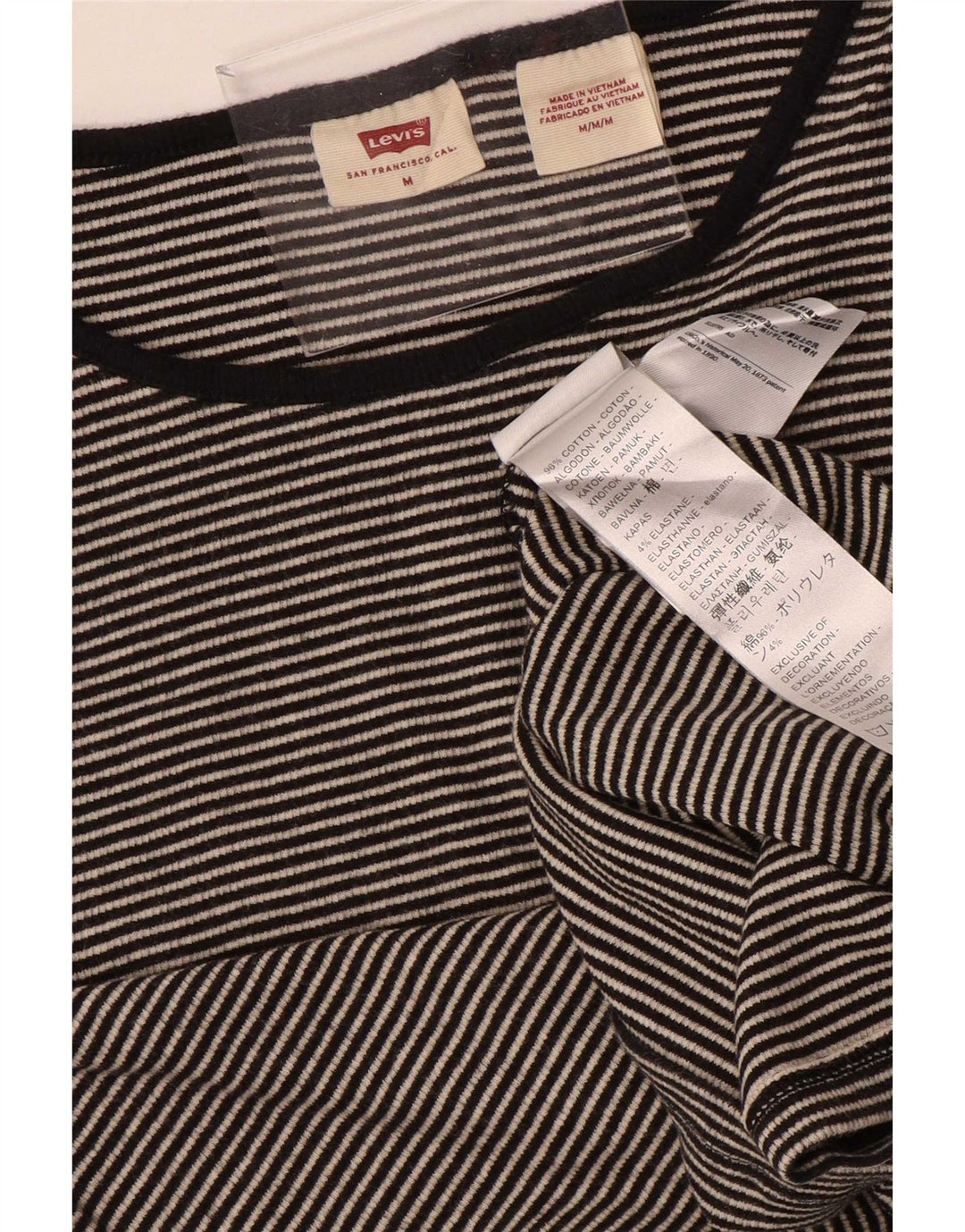 Levi's ženska majica dugih rukava UK 12, pamuk srednje sive pruge