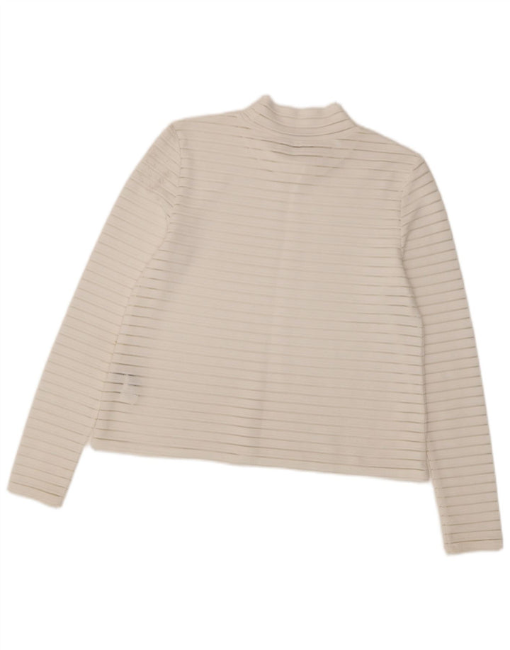 Marks & Spencer ženska majica dugih rukava UK 10 male bijele pruge