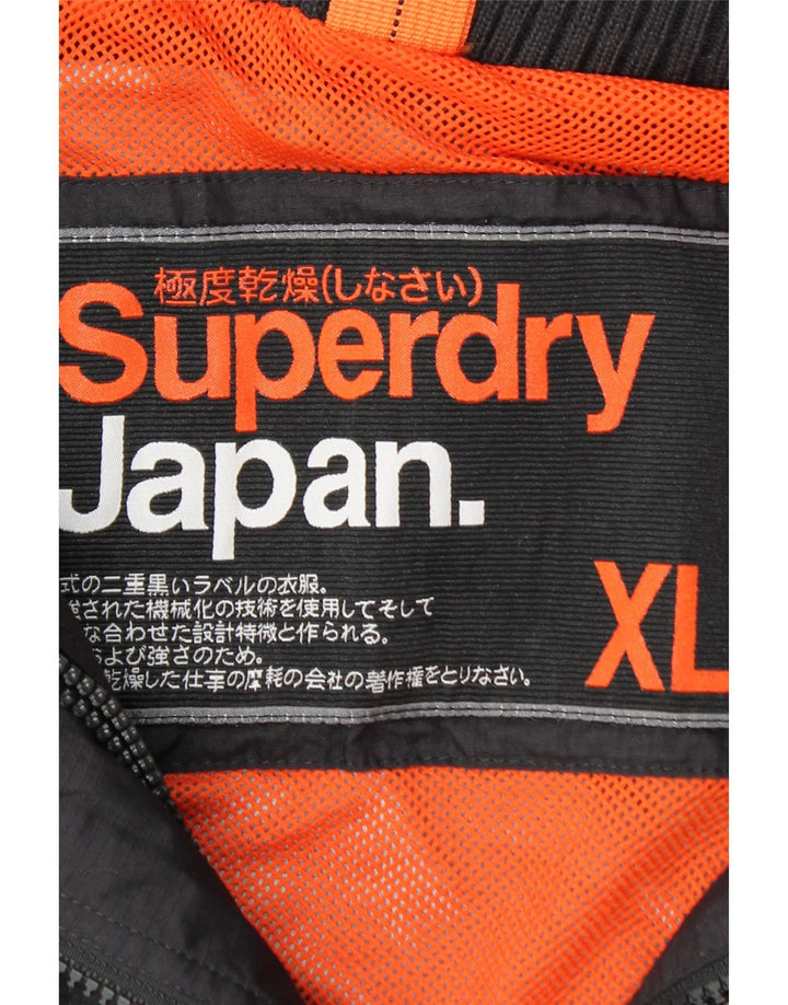 SUPERDRY ženska kišna jakna s grafičkim motivima UK 18 XL crni najlon