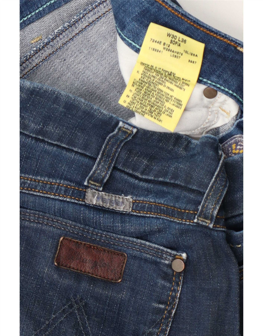 Wrangler ženske ravne traperice Sofia W30 L36 plavi pamuk